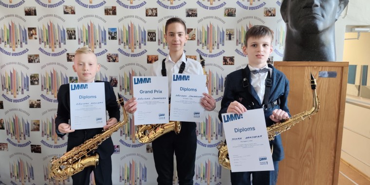 Saksofonistu sasniegumi pūšaminstrumentu konkursā Rēzeknē.
