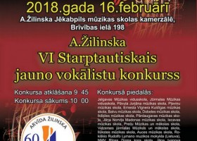 Tuvojas A. Žilinska VI Starptautiskais jauno vokālistu konkurss