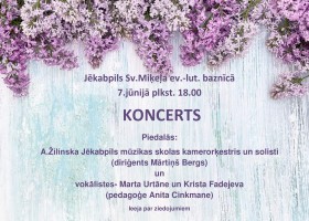 Arvīda Žilinska Jēkabpils mūzikas skolas kamerorķestra un solistu koncerts